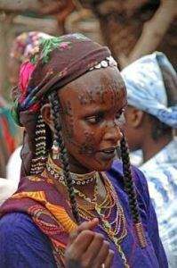 A Mbororo woman with facial scarification