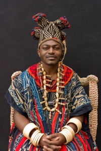 Bamileke King in traditional clothing